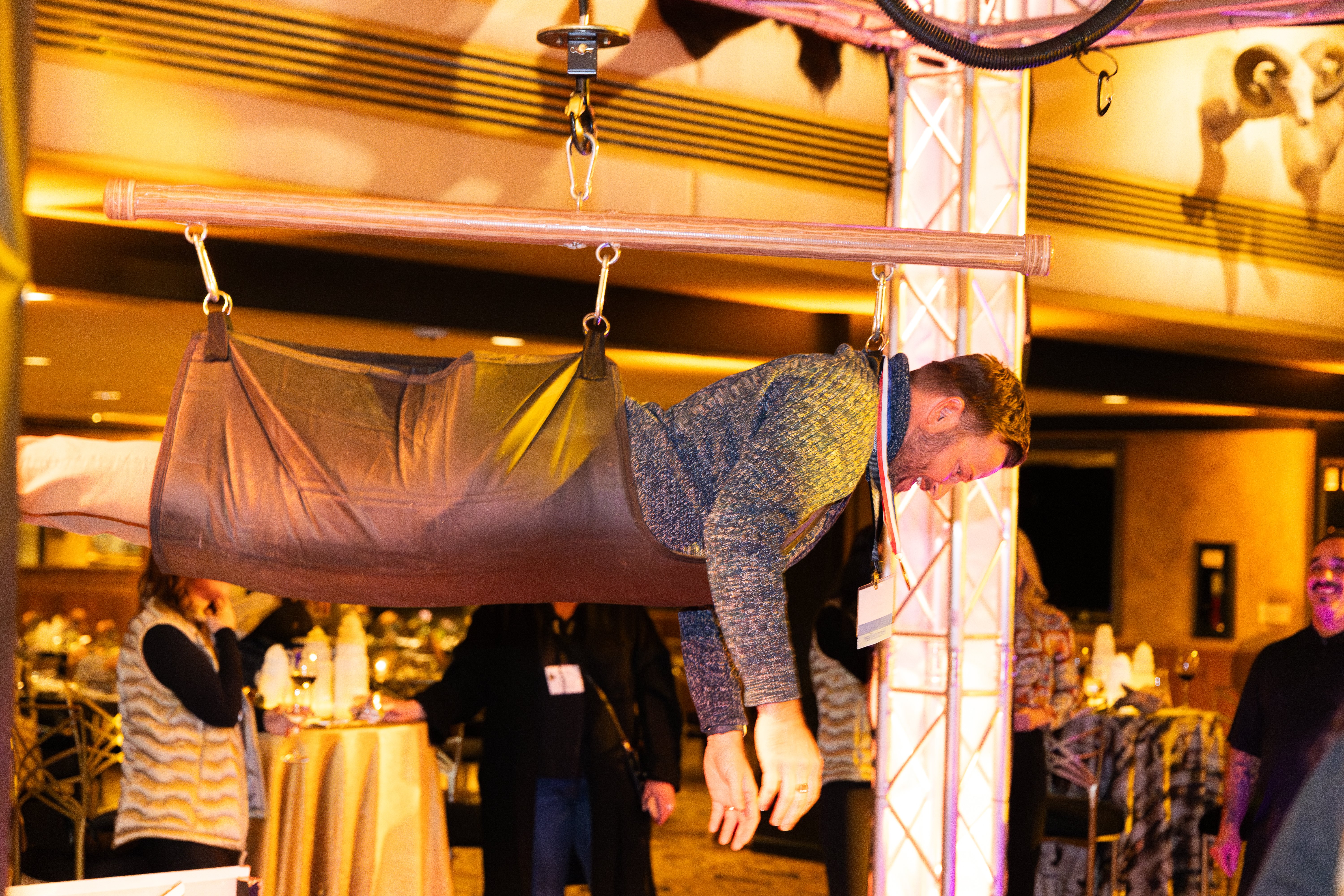 Lift off for the human claw machine.