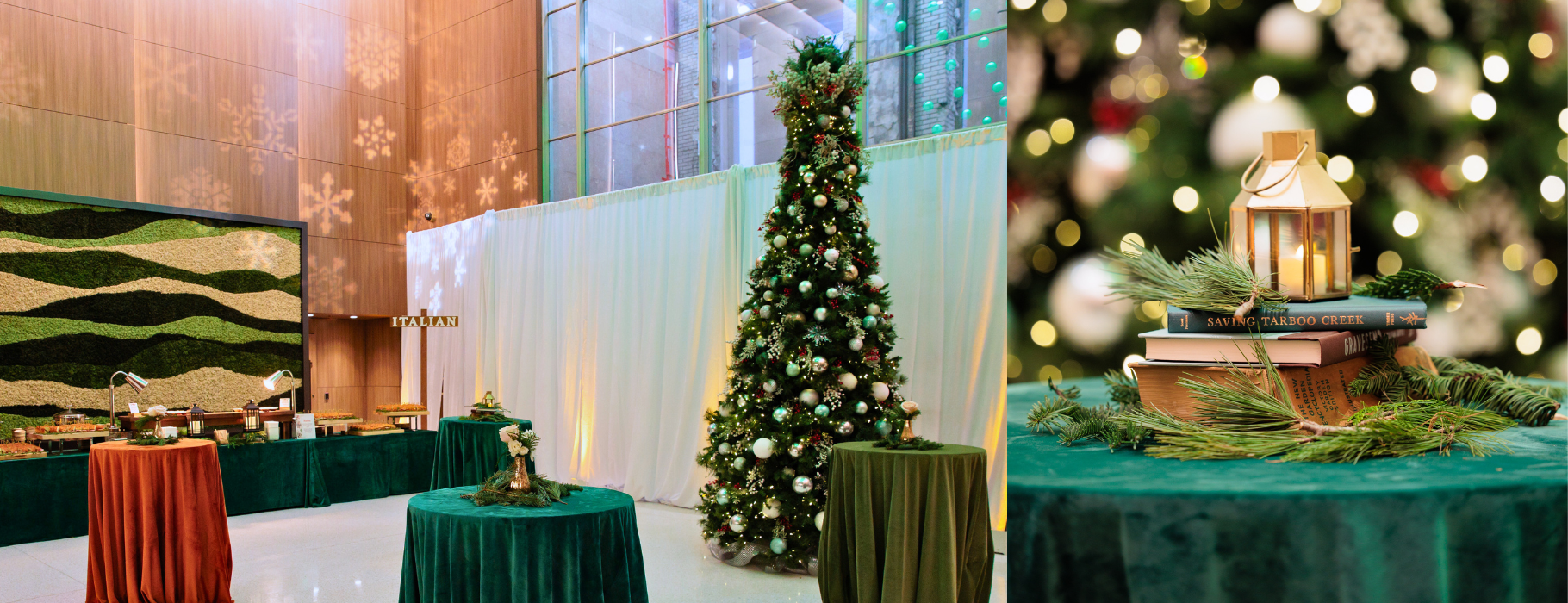 On December 5th, a clients office lobby was transformed into a Tale of Tall Pines wonderland.