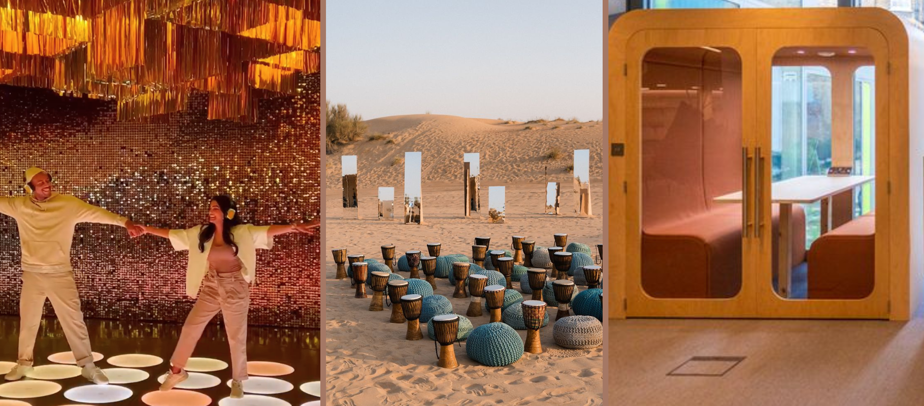 Silent Disco Dancefloor Mindful Desert Drumming Zen Den Relaxing Break Space