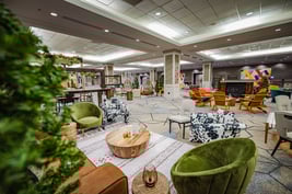 Colorado themed seating & decor.